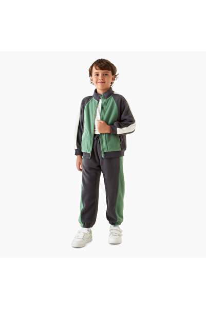 Juniors طقم جاكيت وبنطال رياضي بألوان متداخلة