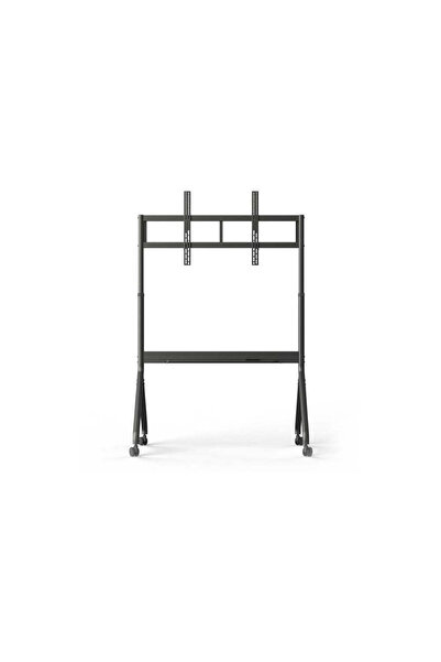 Generic عربة تلفزيون متنقلة بمحرك، حامل رفع كهربائي شديد التحمل لشاشة تلفزيون أو لوحة ذكية بحد أقصى 110 بوصة