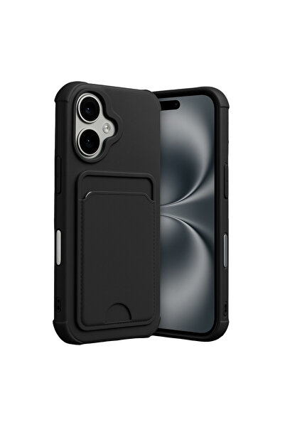 AKSEFİZZ حافظة متوافقة مع iPhone 17، تصميم نحيف، غطاء ناعم ملون مع حامل للبطا...