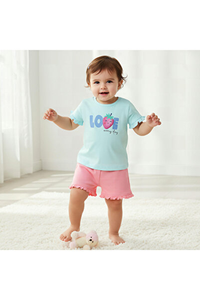 Juniors طقم بلوزة وشورت مطبوع