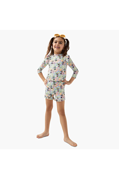 Disney All-Over Minnie Mouse Print Swim Top and Shorts Set