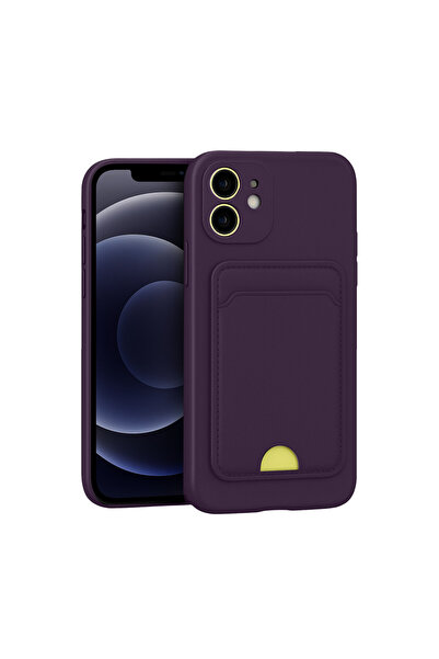 AKSEFİZZ حافظة آيفون 11 متوافقة مع حافظة ملونة ناعمة بتصميم نحيف مع حامل للبط...