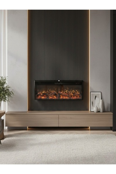 BEC5 Modern electric decorative fireplace - 125 cm - A touch of luxury and warmth for your home