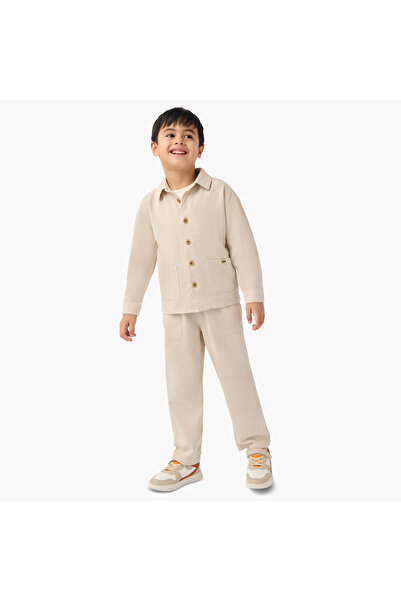 ELIGO Solid Shirt and Pants Set