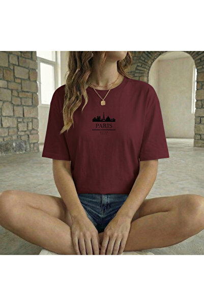 BUWOM تيشيرت نسائي برقبة دائرية من PARIS B مطبوع