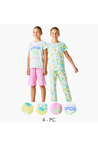 Juniors تيشيرتات وبيجامات مطبوعة - مجموعة من قطعتين