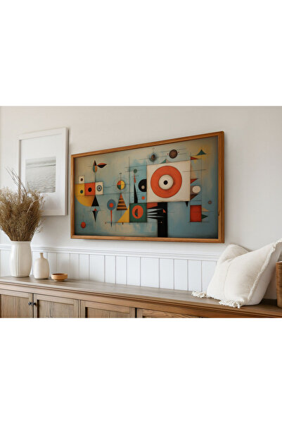 woodhomeworks Tek Parça Gerçek Ahşap Yatay Panorama Çerçeveli Tablo