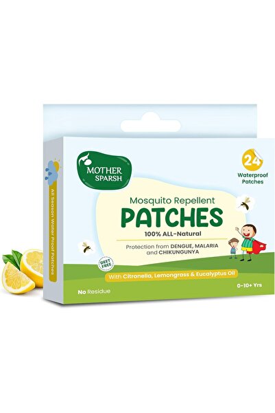 Mother Sparsh لصقات طاردة للبعوض طبيعية 100% للأطفال، توفر حماية لمدة 12 ساعة، 24 لصقة