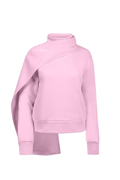 La Sarta Nova Atkılı 3 İplik Pembe Sweat