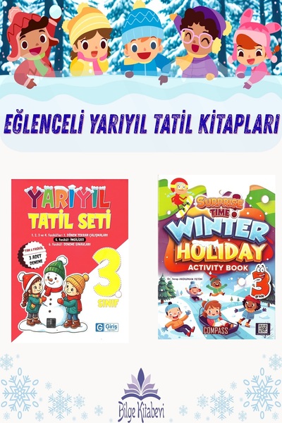 Giriş Yayınları Giriş 3.Sınıf Yarıyıl Tatil + Winter Holiday (İngilizce Yarıy...
