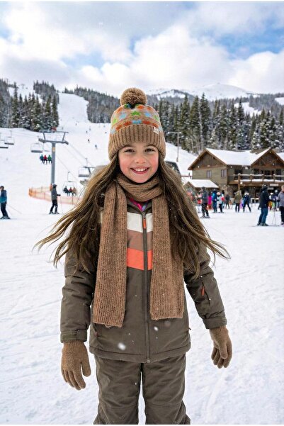 LAGRANZE Kids Winter Girls Scarf Beanie Gloves Set