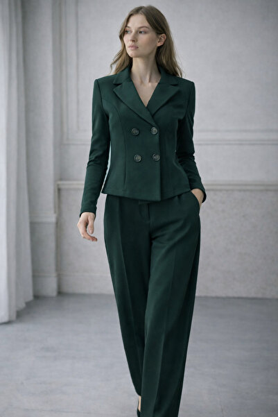 AYS Düğme Detaylı Kruvaze Takım