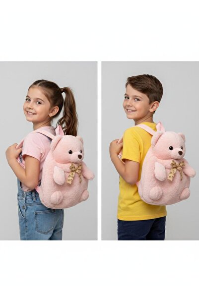 OEM حقيبة ظهر للأطفال من القطيفة مع دمية دب - ناعمة الملمس، خفيفة الوزن ومناس...