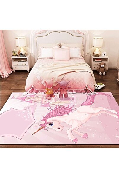 Generic Cartoon Unicorn Patterned Rectangle Anti-Slip Floor Rug 60*90cm