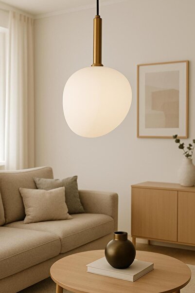 FERLUCE AVİZE CAMLI AVİZE 8030-1 OPAL BEYAZ - 310MM