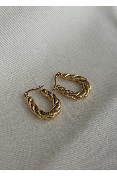 KİLİGİSTANBUL Vintage Steel Hoop Earrings