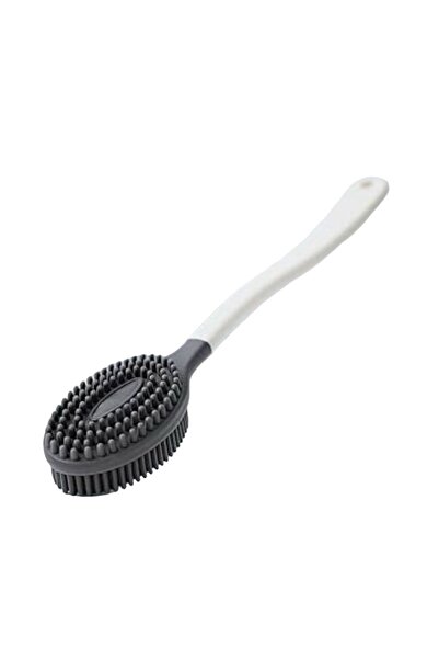 HAZARPAZAR Silicone Double-Sided Shower and Massage Brush - Body Cleansing Brush with Handle