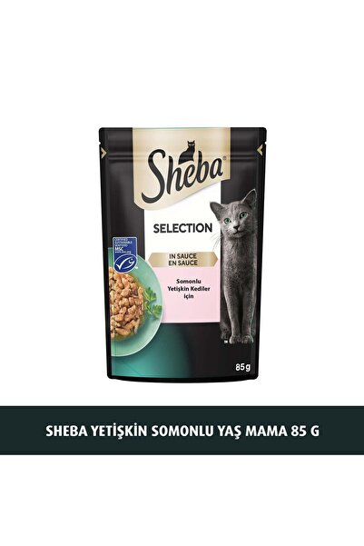 SHEBA Somonlu Yetişkin Kedi Konserve Mama 85 gr * 28 Adet