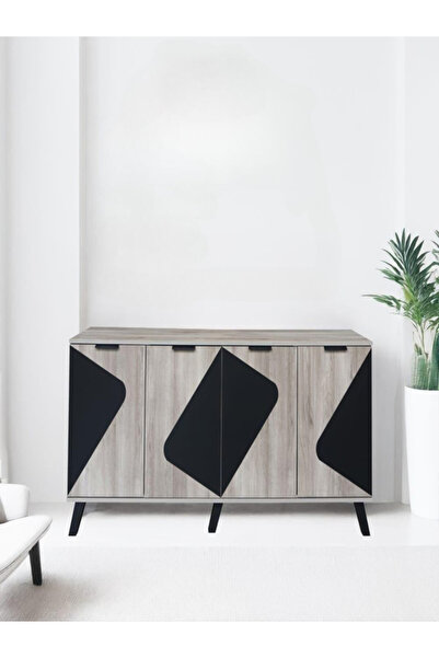 BEC22 طاولة مدخل وبوفيه بـ 4 أبواب -تصميم هندسي راقي