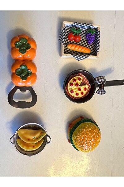 Airbrush Tattoo 5 Adet Birden Mini Magnetli Buz dolabı Süsü ve Oyuncak