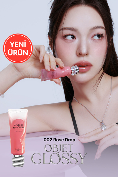 Muzigae Mansion Nemlendirici, Parlak Bitişli Tint Objet Glossy (002 Rose Drop)