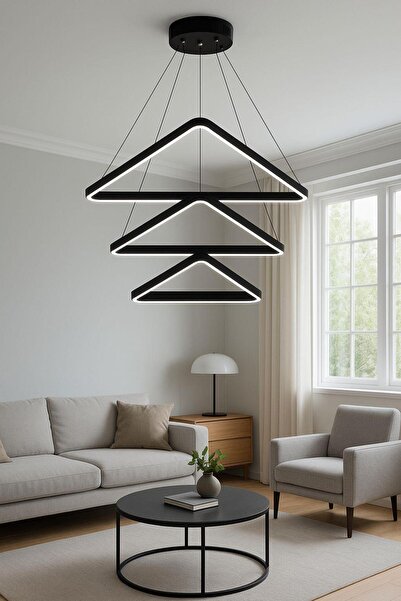 FERLUCE AVİZE LEDLİ AVİZE 60+40+30+SİYAH