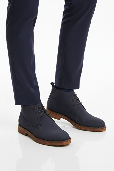 AYAKMOD Navy Blue Lace-Up Genuine Leather Men's Classic Boots Po 235 m