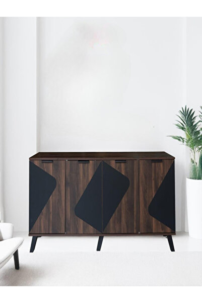 BEC22 Entrance table and buffet with 4 doors - elegant architectural design