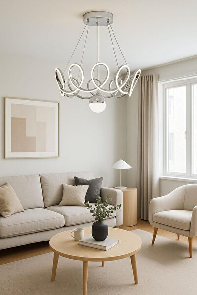 FERLUCE AVİZE LEDLİ AVİZE LEYLAK MAXİ BÜYÜK 1 TOP KROM