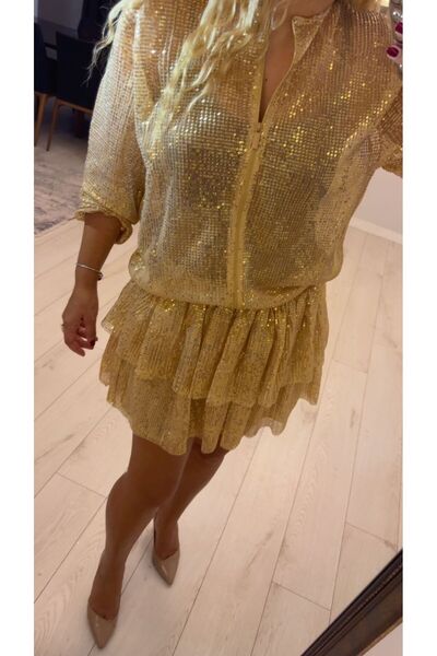 vanillabyilkay PULLU KATLI MİNİ ETEK