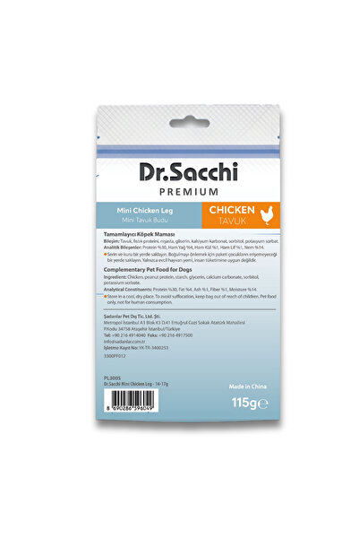 Dr. Sacchi DR.SACCHI KÖPEK ÖDÜL KÖPEK ÖDÜL MİNİ TAV.BUT 100GR