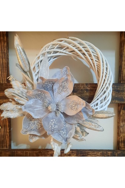 Lotus Hediye SİMLİ LOTUS ÇİÇEKLİ KAPI SÜSÜ-KAPI ÇELENK