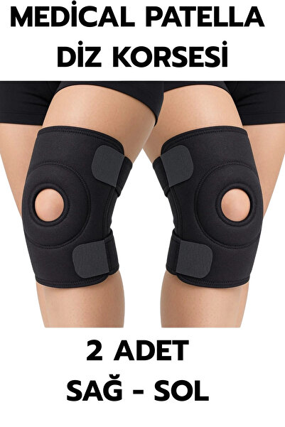 Genel Markalar Medical Patella Destekli Diz Korsesi İkili Sağ Sol Çapraz Bağ ...