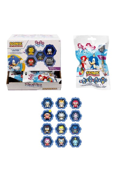 Nilly Toys S00402785 - حزمة مفاجآت سونيك نانو بودز (سونيك) 24 قطعة.