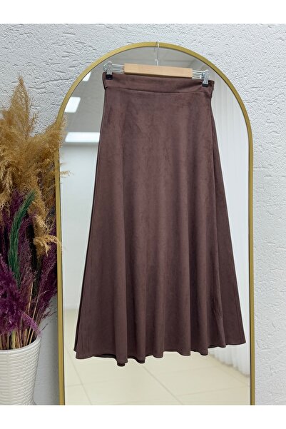 MİHRA STORE تنورة جونل سويت MT.001-BN4272 بني