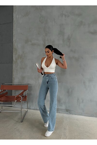 sion jeans جينز آيس لاتيه سنوفال عالي الخصر W أرجل واسعة