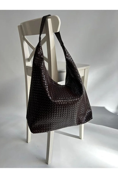 Avueco حقيبة يد وكتف نسائية منسوجة بنمط جديد للمدرسة