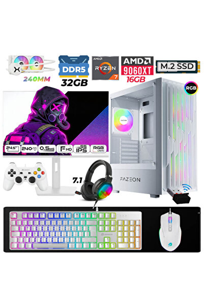 XASER Astra X500 Ryzen 7 7800X3D 32GB DDR5 Ram 1TB M.2 NVMe SSD 16GB RX9060 X...