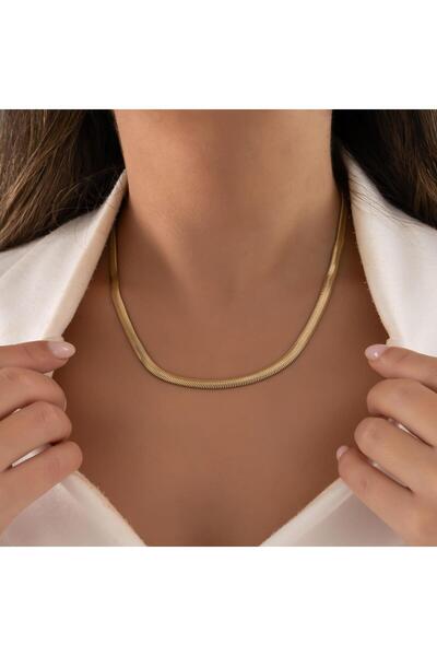 H.M Hakan Mücevherat Balıksırtı 5 mm 14 Ayar Altın Zincir