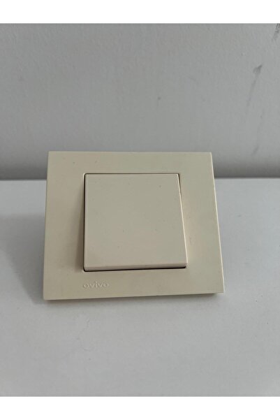 GenelTedarik Ovivo Single Switch Frame Included Cream