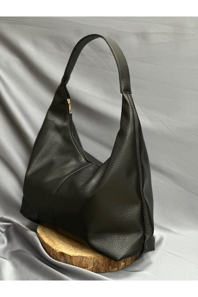 BENAHOLL Women's Bag Reva Front Stitching Detail Large Size Casual Soft Textured Shoulder Bag-Dn108 Black