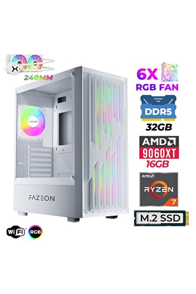 XASER Astra X460 Ryzen 7 7800X3D 32GB DDR5 Ram 1TB M.2 NVMe SSD 16GB RX9060 X...