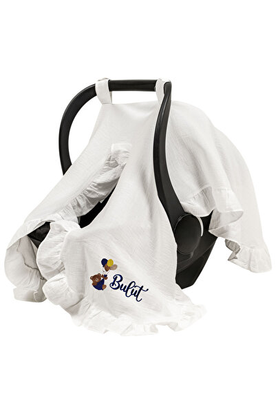 Mis Bebe Minik İnsanların Sarayı %100 Pamuk Müslin Biyeli Kişiye Özel Puset Ö...