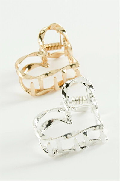 ÇOK SATAN Heart Twisted Metal Latch Buckle 4 cm