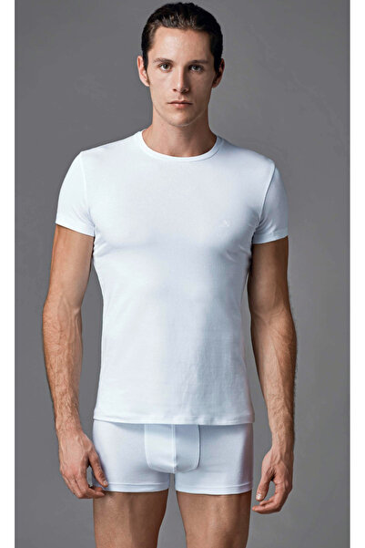 Eros Men'S, 95% Cotton, 5% Elastane, Compact, Crew Neck, Pack of 10 Undershirts/T-Shirts