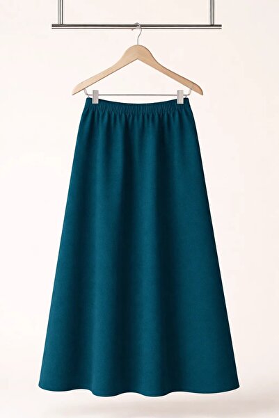 Angel&Co. Girls Clothing Modest Long Girl's Light Petrol Transitional Skirt