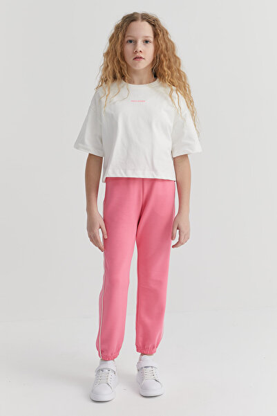 PAULMARK Pantaloni de sport pentru fete cu talie și picioare elastice