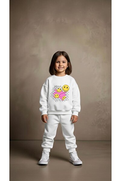 playwear Φούτερ ομάδας με στάμπα WALL EMOJI για κορίτσια και αγόρια, με λαιμό...