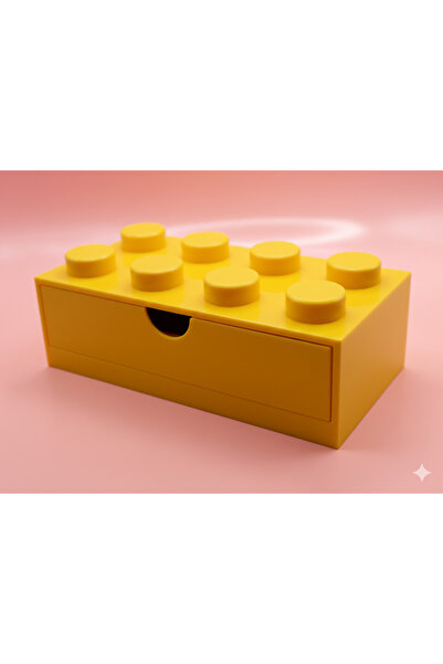 Teknovagroup Mini Drawer with Building Toy Design 4X2 Desktop Organizer Decor...