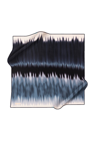 Pierre Cardin Синьо-блакитний шовковий шарф з твілу - 8661438-921